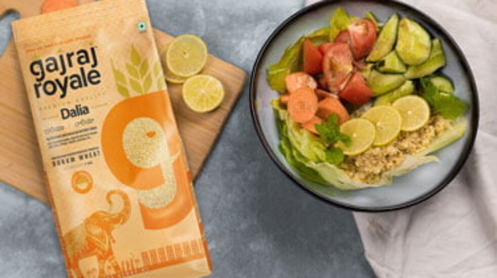 Dalia Salad with veggies |  Gajraj Royale Dalia