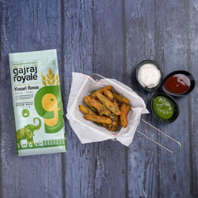 Rawa Potato Fingers | Gajraj Royale Kesari Rawa