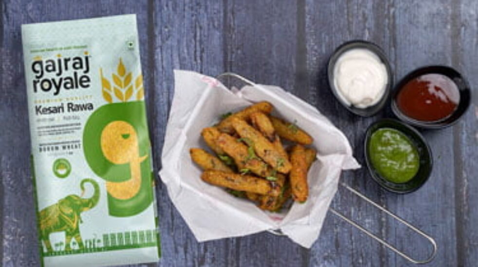 Rawa Potato Fingers | Gajraj Royale Kesari Rawa