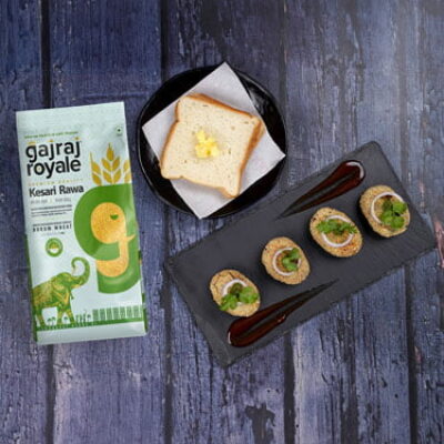 Rawa Veg Cutlet | Gajraj Royale Kesari Rawa