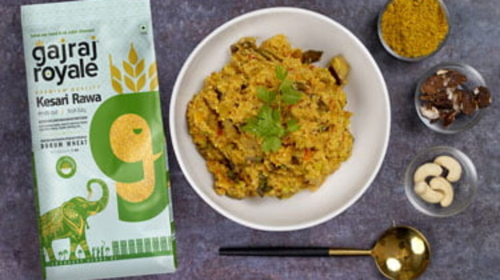 Vangi Bhaat | Gajraj Royale Kesari Rawa